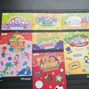 7 sticker book, all different, all new